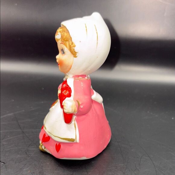 Vintage Lefton Japan Valentine Girl with Heart - Picture 4 of 7